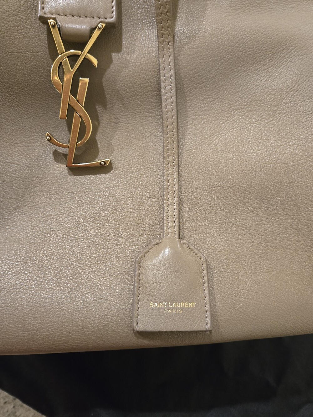 Saint Laurent YSL Taupe Satchel - Picture 14 of 15